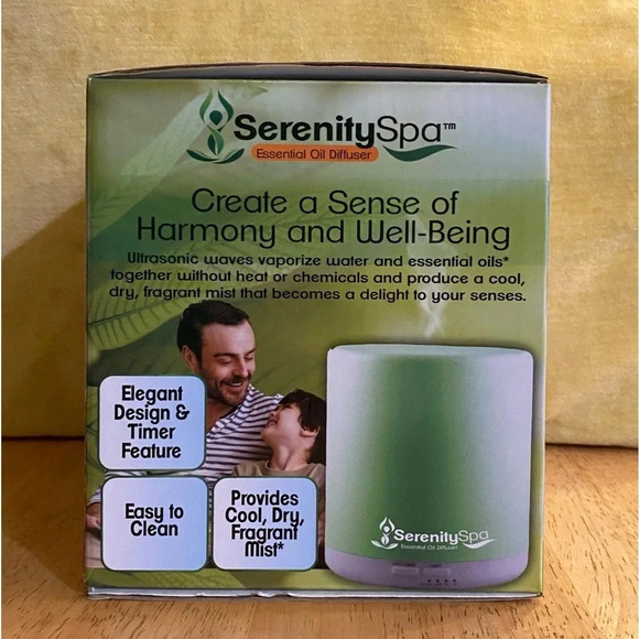 Serenity Spa Essential Oil Diffuser. Reenergize. Ultrasonic LED Diffuser. NEW!! - Picture 4 of 4